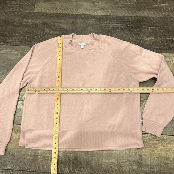 Daily Ritual Women's Cotton Mock Neck Sweater Pastel Pink Size XXL - Picture 4 of 7
